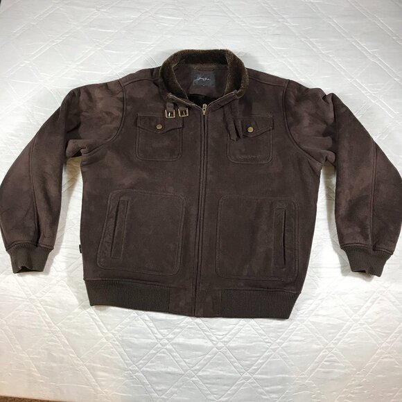 Sean John Mens Brown Long‎ Sleeve Pockets Full-Zip Bomber Jacket Size XXL - Picture 1 of 10